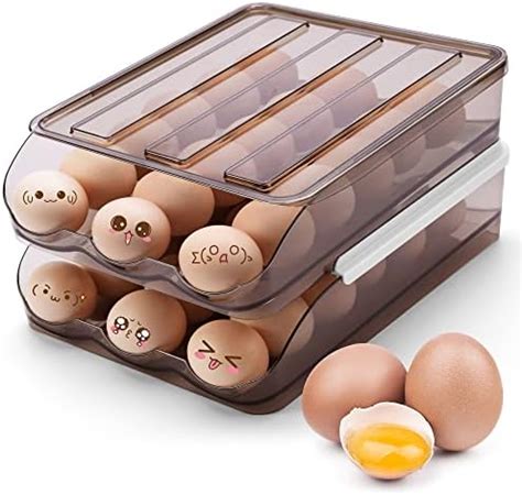 Auto Scrolling Egg Holder For Refrigerator Large Capacity 36 Count