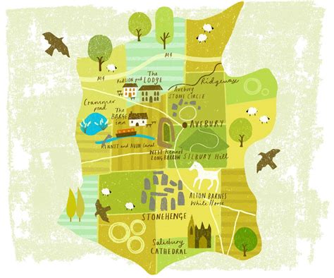 Debbie Powell Wiltshire Map For The Guardian Newspaper Illustrated