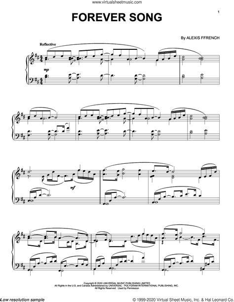 Forever Song Sheet Music For Piano Solo Pdf Interactive