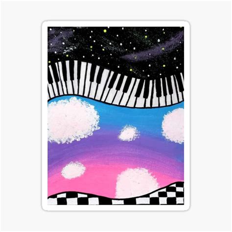 "Piano dreams" Sticker for Sale by ImperfectArtLL | Redbubble