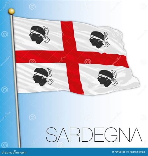 Sardinia Regional Flag Italy Stock Vector Illustration Of Nuraghe