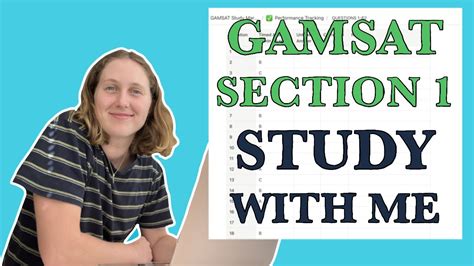 GAMSAT Section 1 Study With Me ACER Practice Test 1 62Q S 93 Mins