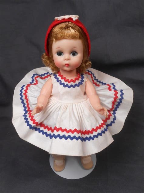 Vintage Madame Alexander Kins In Red White And Blue Dress With Felt Hat Cute Ebay Madame