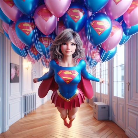 Powergirl Floating Up Balloons By Xavierdoranai On Deviantart