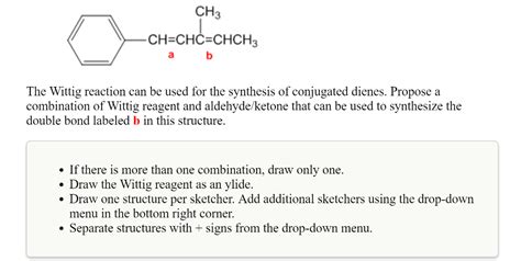 Solved The Wittig reaction can be used for the synthesis | Chegg.com