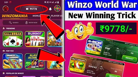 Winzo World War Trick Winzo App Se Paise Kaise Kamaye Winzo World