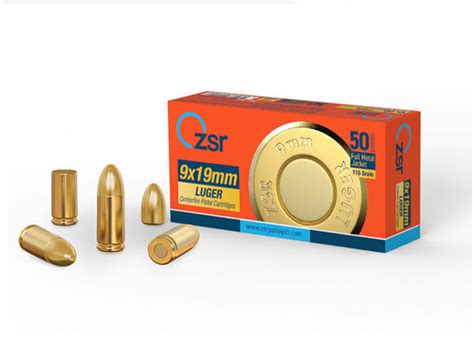 Zsr 9mm 115gr Fmj Brass Case 500rds 2a Warehouse