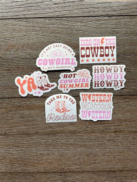 Cowgirl Sticker Pack Western Sticker Pack Howdy Sticker Yall Sticker