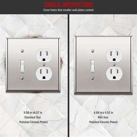 Enerlites Combination Toggle Switch And Duplex Receptacle Metal Wall