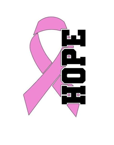 Vinyl Decal Hope Breast Cancer Ribbon Decal Cancer Awareness Decal