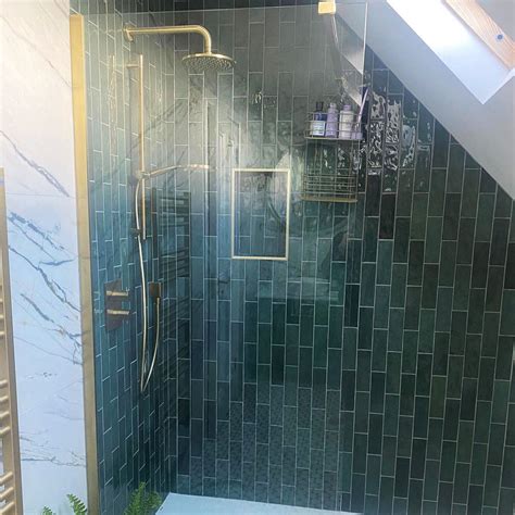 Granlusso™ 8 Clear Glass Wetroom Shower Screen Brushed Brass Deluxe