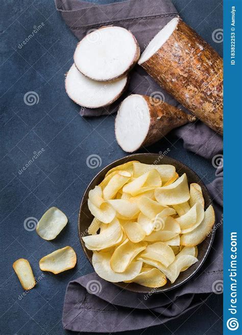 Yucca Yuca Cassava Manioca Mandioca Chips Stock Image Image Of