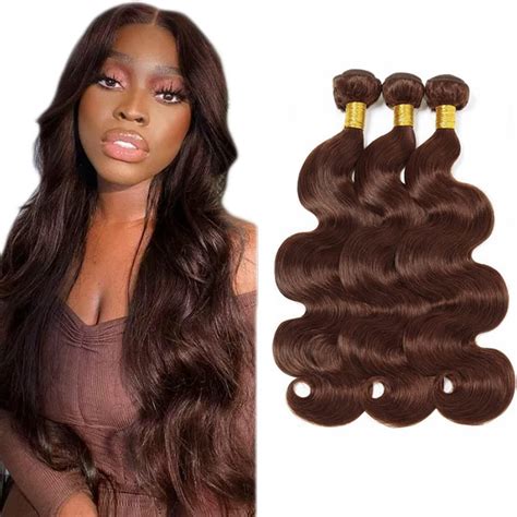 Amazon Light Brown Bundles Human Hair Chocolate Body Wave Bundles