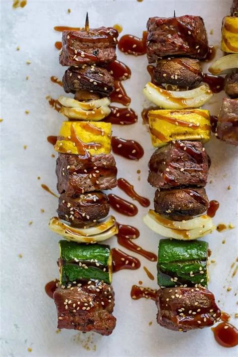 Traeger Grilled Steak Kabobs Easy Steak Kabob Recipe With Vegetables