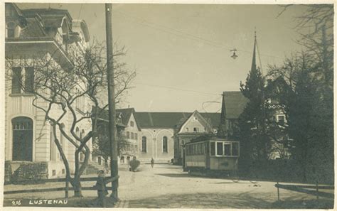 Fotokarte Lustenau Tramway 1925 Wiener Werkstätte Postkarten