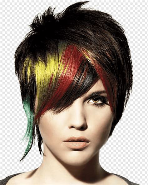 Portrait Of Woman With Colored Hair Beauty Parlour Hairstyle Poster