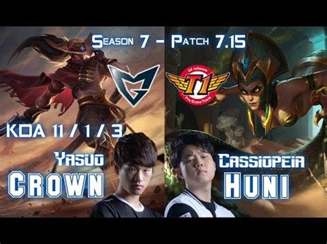 Ssg Crown Yasuo Vs Skt T Huni Cassiopeia Mid Patch Kr Ranked