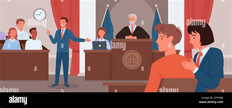 Sentencia Del Tribunal Ilustración Vectorial Del Concepto De Justicia