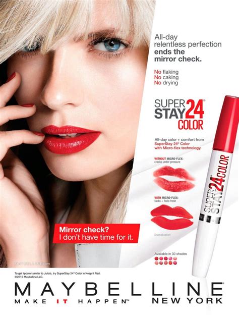 Julia Stegner Maybelline New York Cosmetics Super Stay Hr Lip