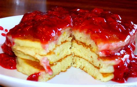 Gluten Free Lemon Pancakes With Strawberry Sauce Recipe