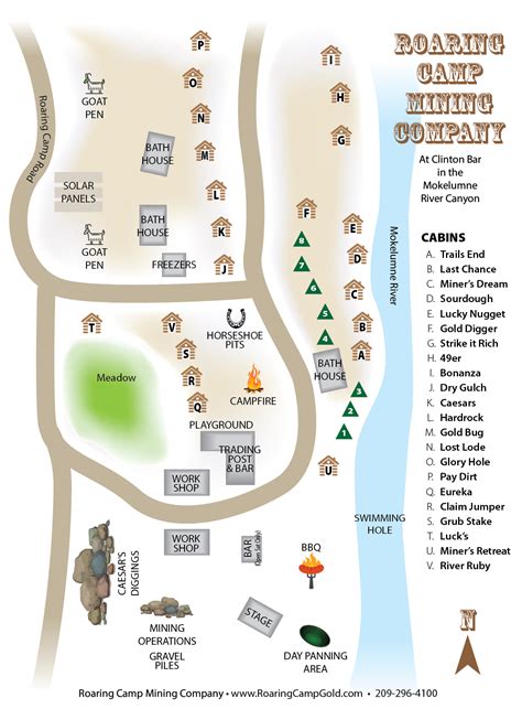 Roaring Camp Map Roaring Camp Gold