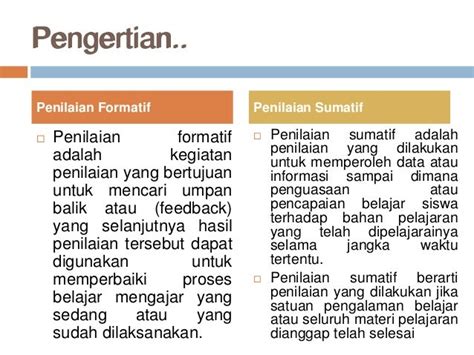 Penilaian Formatif Sumatif