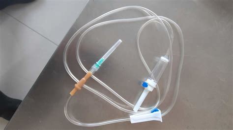 Disposable Infusion Set With Micro Porous Filter Drops Ml Flow Rate