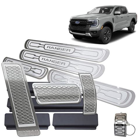 Descanso Pedaleira Soleira Alto Relevo Ford Ranger 2024 JR PARTS