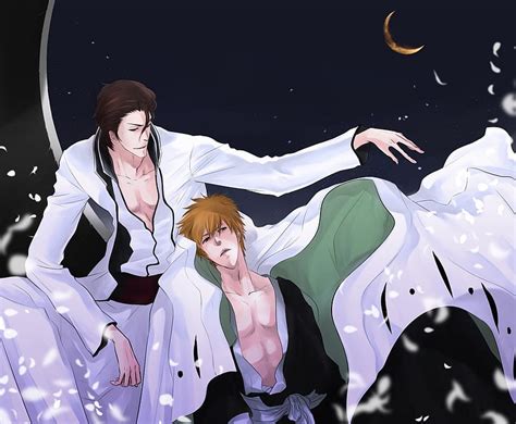 Aizen E Ichigo Ichigo Anime Kurosaki Sosuke Shonen Blanqueador