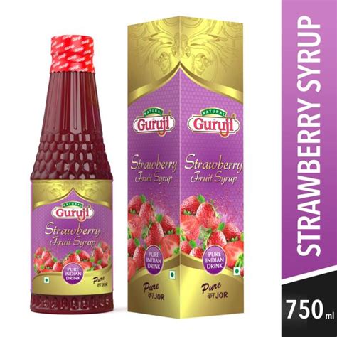 Jai Guruji Litchi Fruit Squash And Strawberry Fruit Syrup Sharbat