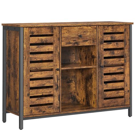 Buy VASAGLE Storage Cabinet Sideboard With Drawer Louvre Doors