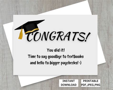 Graduation Card Funny Graduation Card High School Graduation - Etsy