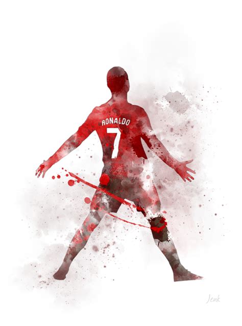 Cristiano Ronaldo Art Print Manchester United Football Sport Gift