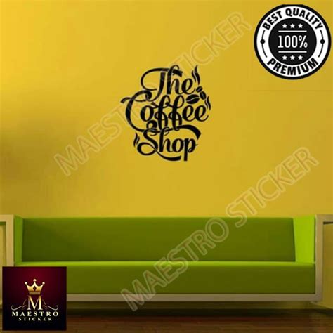 Jual M Sticker Stiker The Coffee Shop Wall Sticker Kaca Jendela