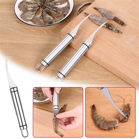 Weloille Shrimp Deveiner Tool And Peeler Stainless Steel Shrimp Peeler