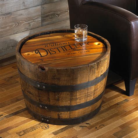 Personalized Whiskey Barrel Table Wine Enthusiast Whiskey Barrel