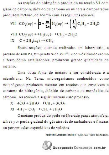 Questões UNB sobre Substâncias Inorgânicas e suas características