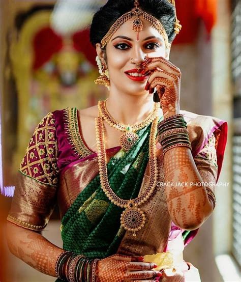 Green Kanchipuram Silk Saree At Kanjivaramsilks Indian Bride