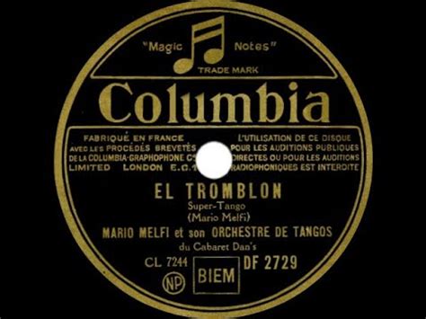 El Tromblon El Trabuco Naranjero Tango Instrumental 1940 Mario