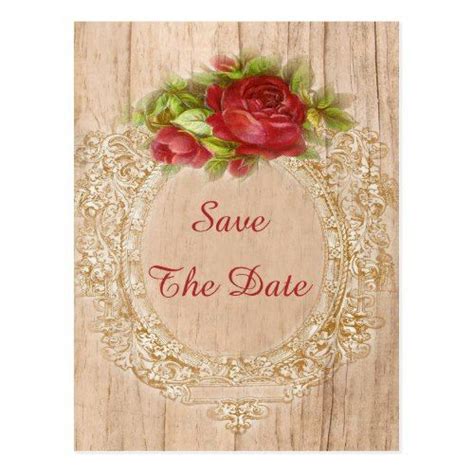 Vintage 100th Birthday Red Rose Wooden Frame Postcard 90th Birthday Parties Floral Birthday