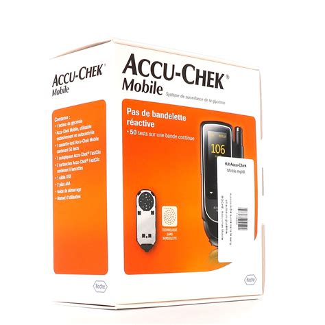 Accu Chek Mobile Lecteur de Glycémie Sans Bandelette