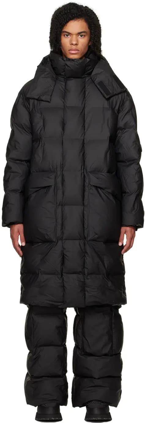 Rains Harbin Puffer Coat Black Editorialist