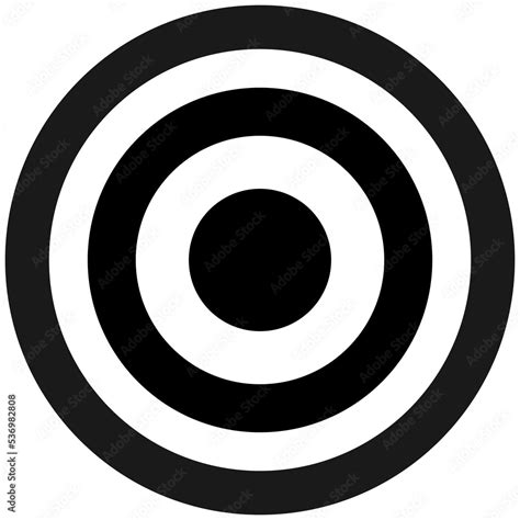 black and white target png Stock Illustration | Adobe Stock