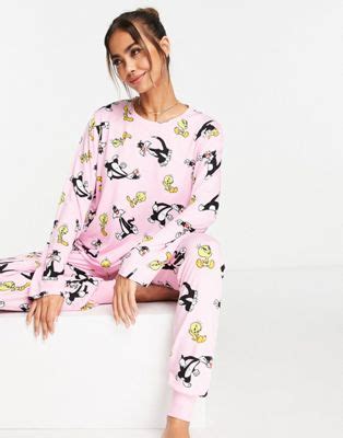 Looney Tunes Ensemble De Pyjama Motif Titi Et Grosminet Rose Et