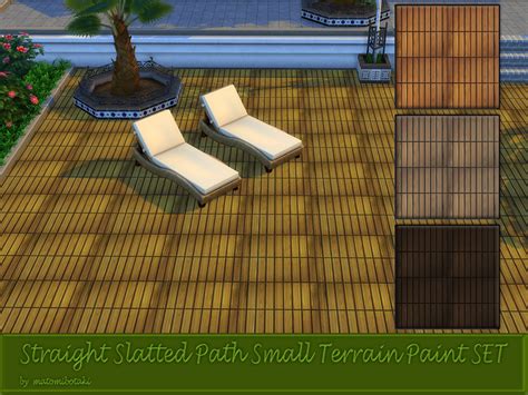 The Sims Resource Straight Slatted Path Small Terrain Paint Set