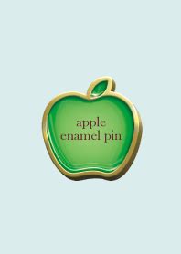 Apple Green Red Enamel Pin Line Line Store