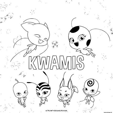 Ladybug And Cat Noir Kwami Coloring Pages Compilation Miraculous | Hot ...