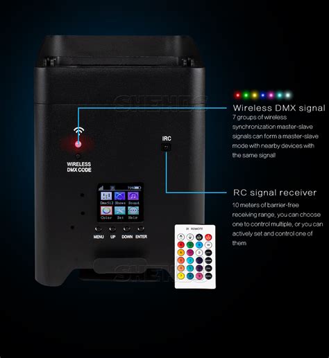 Shehds Wireless Led Par Lights X W In Rgbaw Uv Battery Powered