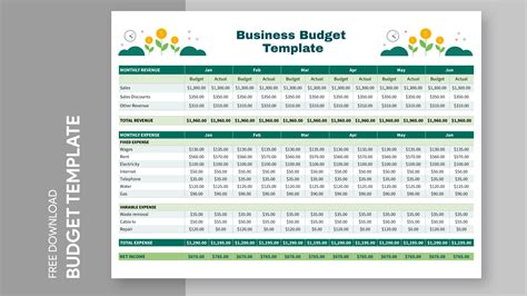 Small Business Budget Free Google Sheets & Excel Template - gdoc.io