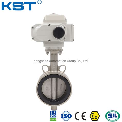 Water Industrial Usage Kst Kt Oem Cast Steel Electric Flange Butterfly